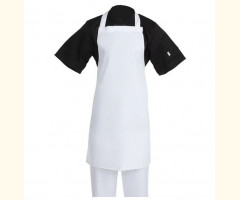 Professional Polycotton Butchers/Kitchen/Cooks Bib Apron (White)